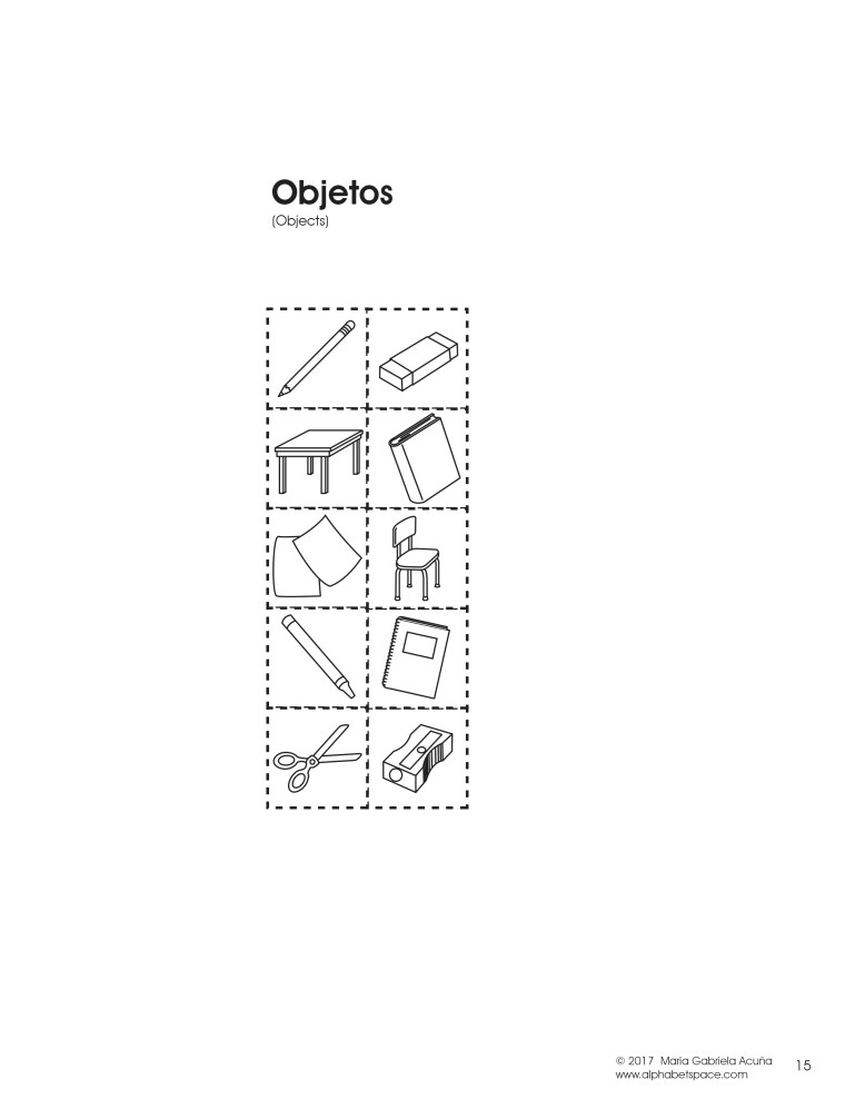 Los Objetos del Salón / Classroom Objects – Spanish Learning Resources